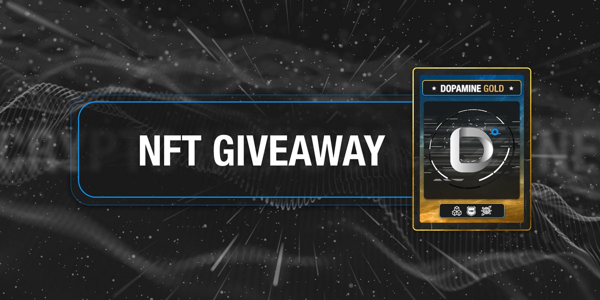 We are happy to announce that the Dopamine App launches its first-ever NFT Giveaway!

Don't miss out on an opportunity to get an exclusive NFT card and become a gold member of the App.

Read more in our Medium:dopamineapp.medium.com/get-the-super-…

#Dopamine #Crypto #NFT #Giveaway #Blockchain