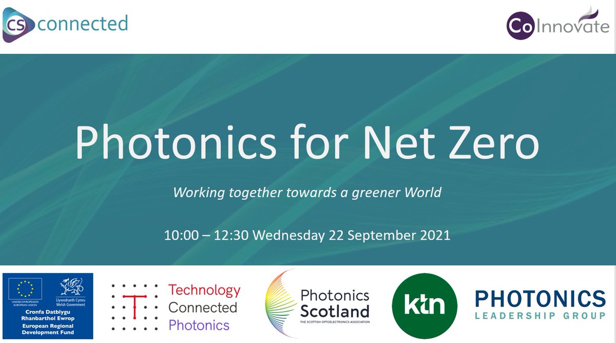 CSconnected's tweet photo. Chris Meadows, Director, #CSconnected opens the '#Photonics for #NetZero' workshop this morning focusing on:
Energy Generation with Fraunhofer Research UK
Energy use in Comms with @BTGroup  groupBT
Industrial Decarbonisation with @SWIC_Wales
Materials &amp; Reuse with #PolyTag
#P4NZ https://t.co/k5iFwnnrgN