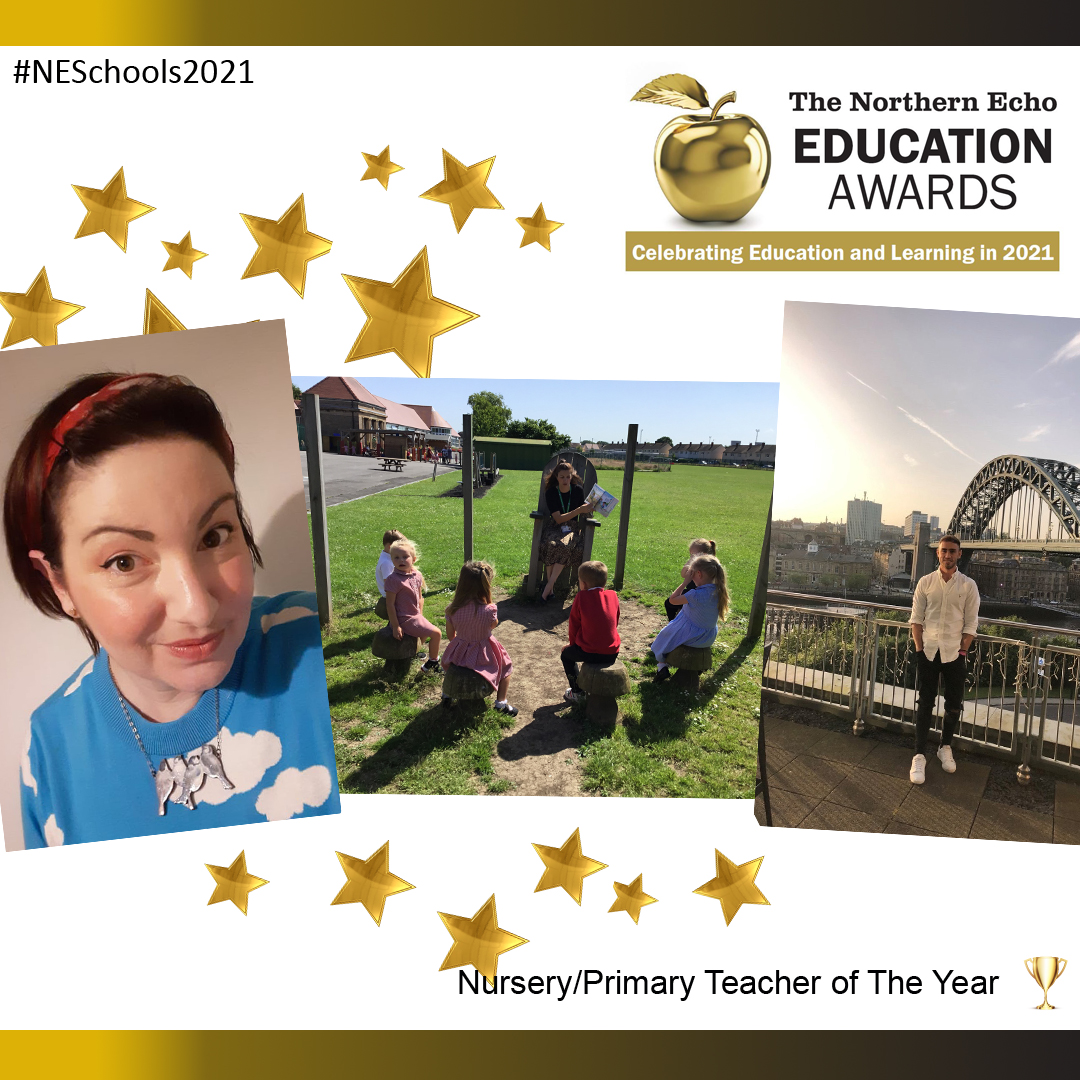 TheNorthernEcho's tweet image. Our finalists of the Nursery/Primary Teacher of The Year Award are: Gemma Wall 🌟 Rebecca Sykes 🌟 Euan Legg. Join us live here on tomorrow at 6.30pm event.sparq.me.uk/neschools2021/ #neschools2021