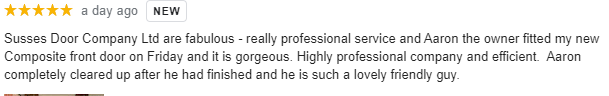 A Beautiful new door for one of our lovely customers, and a great review.
We pride ourselves on always providing the best service for our customers, because we have the best customers!

#Doors #hallmarkdoors #Review #WednesdayMotivation #CustomerSuccess 😄
