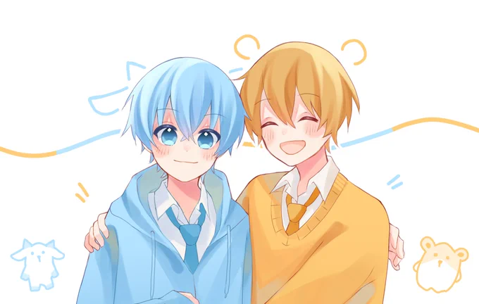 09/22💛💙
#るぅころ
#すとぷりギャラリー 
#るぅとくん #ころんくん 