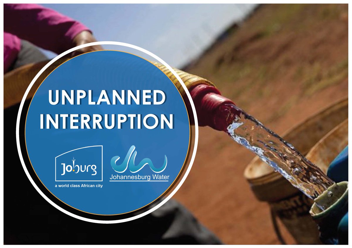 JHBWater's tweet photo. #UnplannedInterruption
Kindly note that there is a major burst at Thakadu street in Pimville zone 7. The team has already isolated.
This will affect the whole of Pimville and part of Klipspruit. We anticipate to finish by  13h00. ^p https://t.co/7vs4ZdxtOP