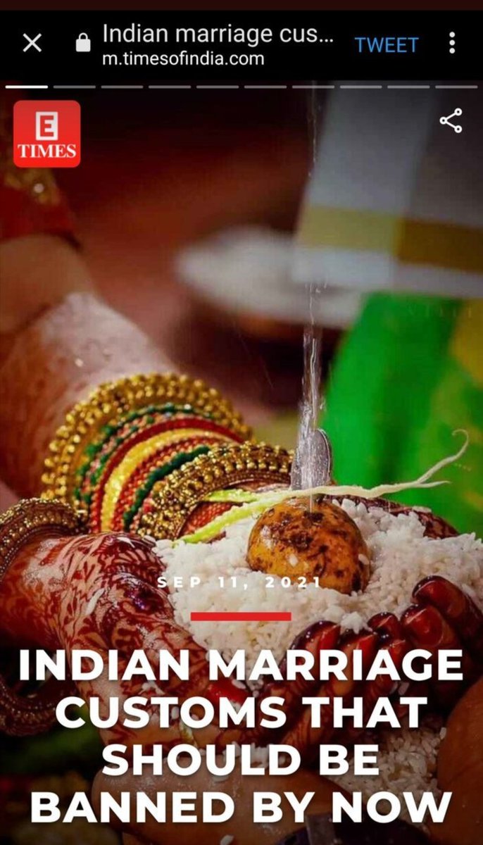 rose_k01's tweet photo. ТОlLЕТ Paper #TimesOfIndia says INDIAN Marriage Customs that should be Banned Where Are other Religions?? ONLY HINDU CUSTOMS ARE BEING TARGETTED. ВSDК @TOIIndiaNews @timesofindia
@TimesNow
@vineetjaintimes LAY OFF OUR HINDU MARRIAGES #BoycottTimesOfIndia #UnsubscribeTimesOfIndia https://t.co/dlRWhEMEuQ