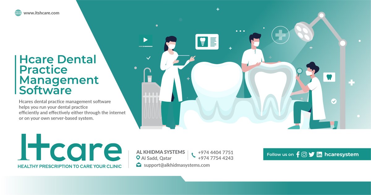 hcareSystem's tweet photo. Hcares dental practice management software helps you run your dental practice efficiently and effectively either through the internet or on your own server-based system.
_
Visit Us: https://t.co/p6bmdWYHA7
.
.
.
#hcaresystem #healthclinics #clinicmanagementsystem https://t.co/7OWdSWnniK
