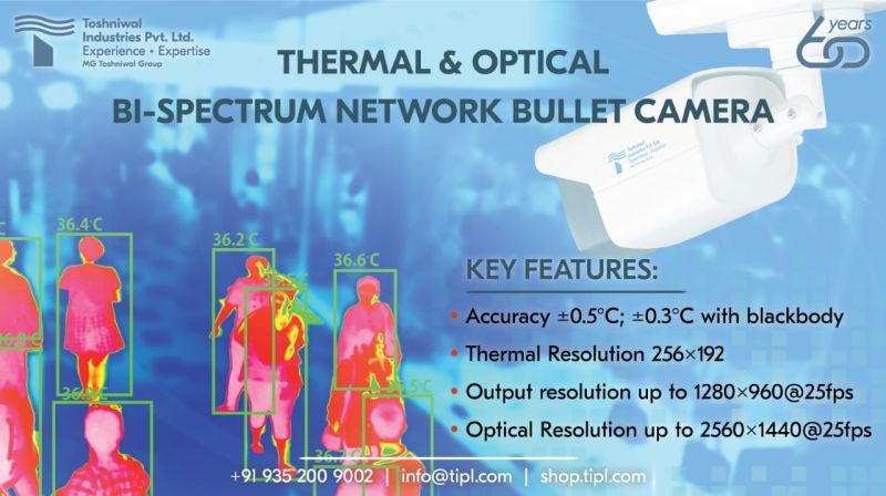 tiplajmer's tweet image. TIPL's 𝗧𝗵𝗲𝗿𝗺𝗮𝗹 &amp;amp; 𝗢𝗽𝘁𝗶𝗰𝗮𝗹 𝗕𝗶-𝗦𝗽𝗲𝗰𝘁𝗿𝘂𝗺 𝗡𝗲𝘁𝘄𝗼𝗿𝗸 𝗕𝘂𝗹𝗹𝗲𝘁 𝗰𝗮𝗺𝗲𝗿𝗮 Supports optical and thermal bi-spectrum image, having Vanadium Oxide Uncooled Focal Plane Arrays
#thermalimaging #fevermanagement #thermalcamera #technology #bodytemeperature