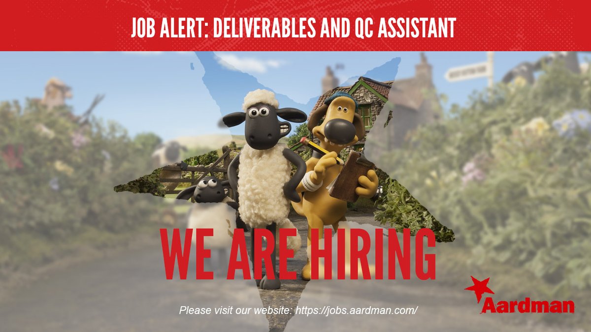 aardman's tweet photo. WE ARE HIRING! We are looking for technical likeminded people to help carve out a new area growing within Aardman.

Learn more and apply here: https://t.co/JXAIYl8H8t https://t.co/PGYgsdeeSg