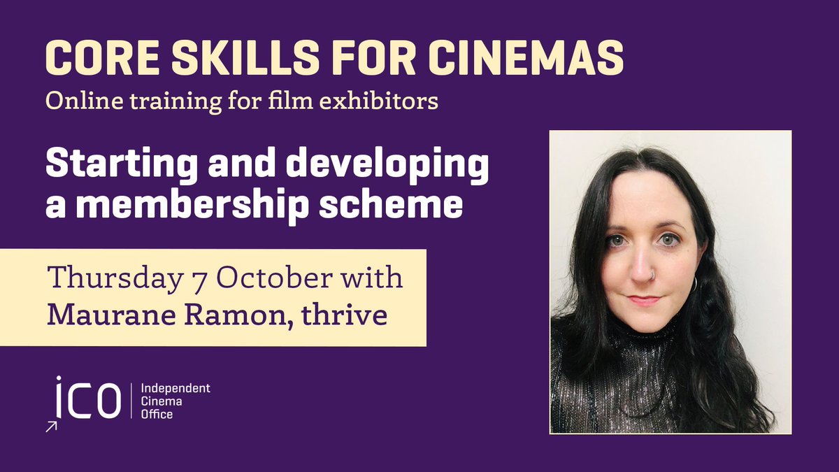 The <a href="/ICOtweets/">Independent Cinema Office</a>  #CoreSkillsForCinemas webinars are back! These online sessions provide practical training for people working in film exhibition. The next sessions are on:

Membership schemes
Email marketing
Programming Artists' Moving Image

Book now: bit.ly/CoreSkillsForC…