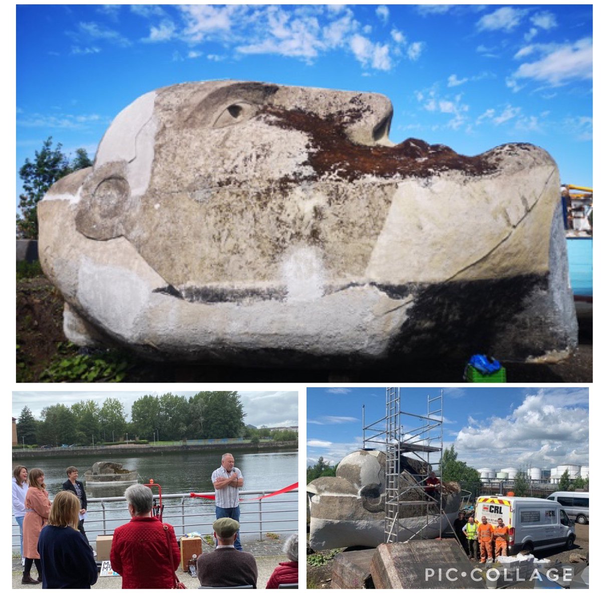 We were delighted to work alongside <a href="/CRL_Limited/">Concrete Repairs Ltd</a> to provide a material specification for the restoration of ‘The Floating Head’ in #Glasgow. This sculpture has been restored &amp; put back on display 33 years after it was first created. With thanks to CRL for the pics and a great job