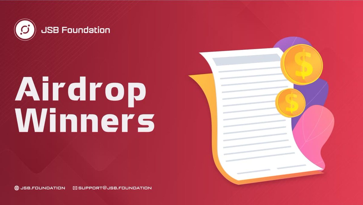 ARE YOU ON THE LIST? AIRDROP PROGRAM WINNERS 
🎉Here is the list of the winners:
beurl.app/List-of-JSB-Ai…

We will finish distributing the rewards to the named users 10 days after the Airdrop program ends
Again thank you so much for joining and celebrating this milestone with JSB