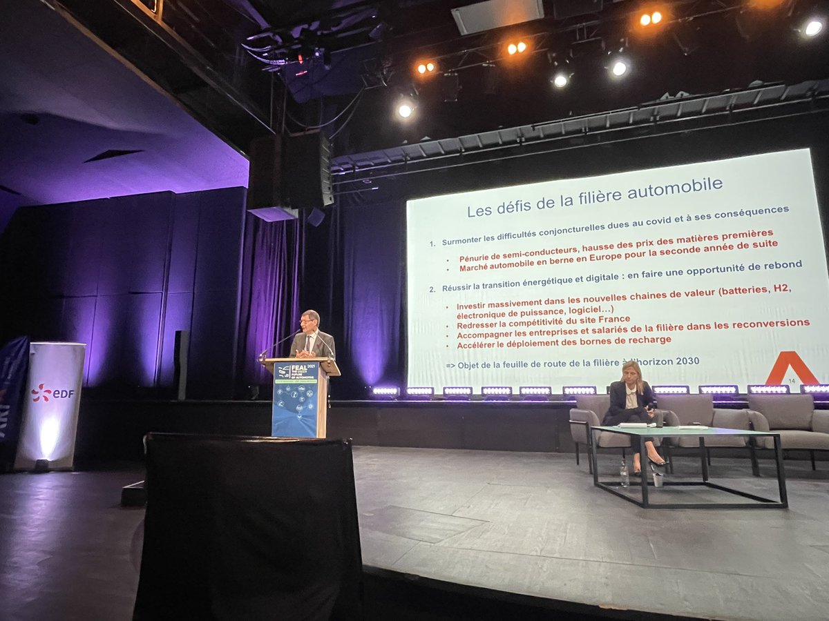 Marc Mortureux DG de la <a href="/PFA_auto/">Plateforme automobile</a> : « l’électricité bas carbone en France est un réel atout à valoriser pour les véhicules mais aussi pour l’industrie automobile notamment les giga Factory de construction de batteries qui consomment beaucoup d’énergie »
#FEAL2021