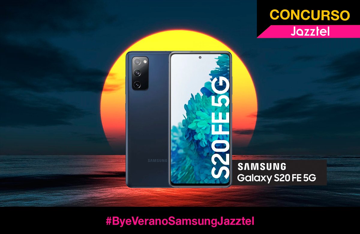 #CONCURSO
¡Verano! Te echaremos de menos.🌞
¡Tenemos un #SamsungGalaxy20FE 5G para despedirnos a lo grande! ¿Cómo ganarlo? 

-Haz RT 
-Sigue a @Jazztel_es y @samsungespana
-Despídete del verano en dos tweets utilizando el HT #ByeVeranoSamsungJazztel

BBLL: bit.ly/3CxdSZe