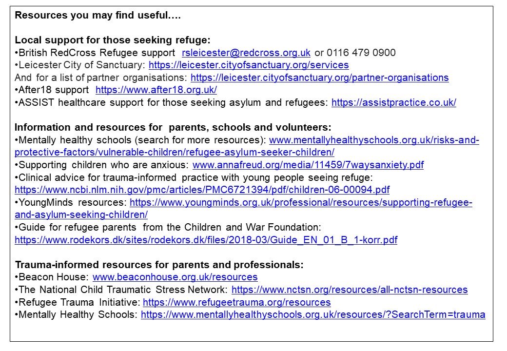 PsyChangeLeics's tweet photo. And here are some sources of support to get you started https://t.co/5N9YeD9uFP