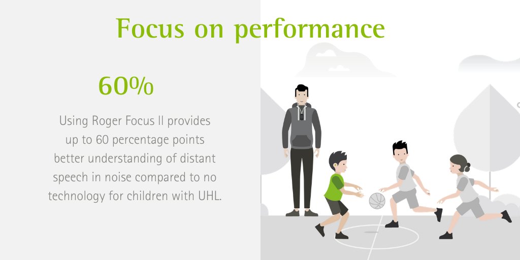phonak's tweet photo. Why not make it easier for children with unilateral hearing loss to hear?
Roger Focus II provides up to 60% better understanding of distant speech in noise compared to using no technology.
Learn more here: https://t.co/6jg23GeQvG
#PhonakRoger #RogerFocus #PhonakUHL #Audiology https://t.co/8AElvTajYU