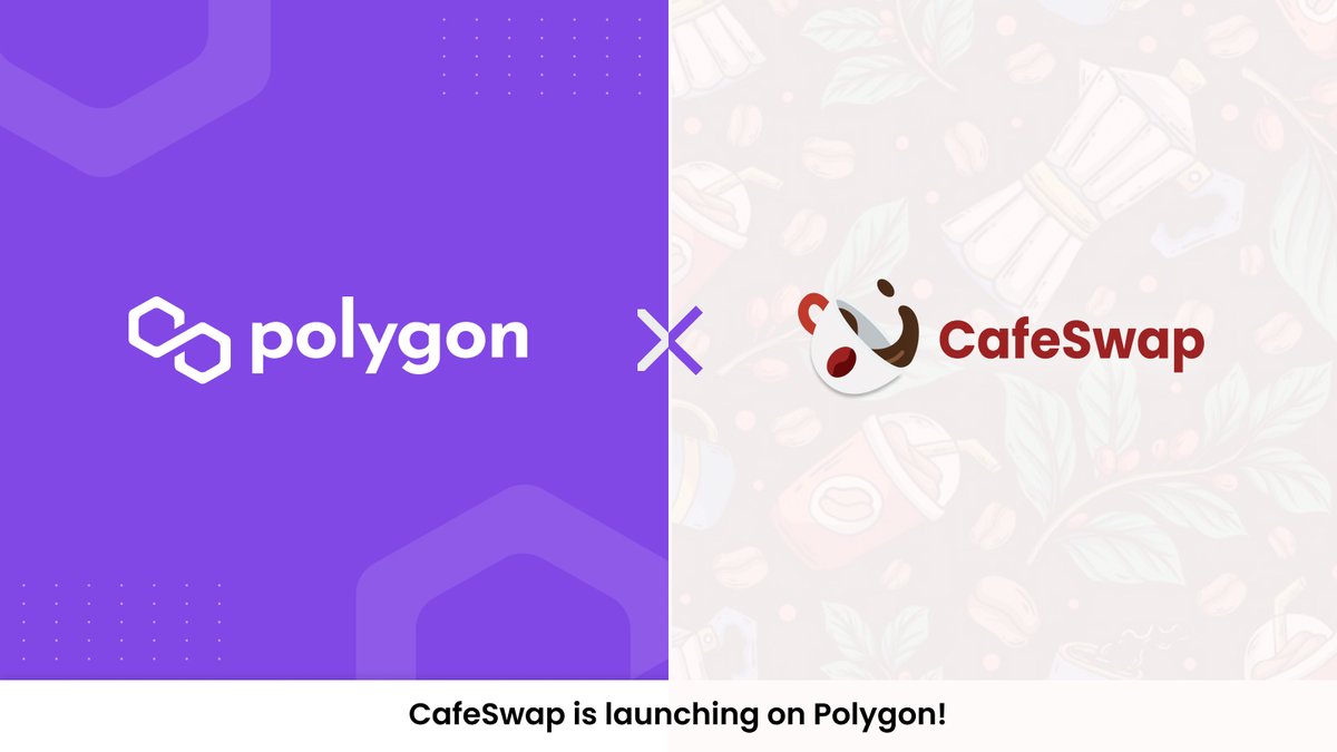 CafeSwap Finance #BSC #Polygon (@cafeswapfinance) on Twitter photo 📢 <a href="/CafeSwapFinance/">CafeSwap Finance #BSC #Polygon</a> is launching on Polygon!
🚀With CafeSwap, users get to enjoy a rewarding DEX that offers yield farming, yield optimization, staking, and collection of exciting Defi products on #Polygon with fast transactions and low fees
🌐Read more: bit.ly/3nVWskY 📢 <a href="/CafeSwapFinance/">CafeSwap Finance #BSC #Polygon</a> is launching on Polygon!
🚀With CafeSwap, users get to enjoy a rewarding DEX that offers yield farming, yield optimization, staking, and collection of exciting Defi products on #Polygon with fast transactions and low fees
🌐Read more: bit.ly/3nVWskY
