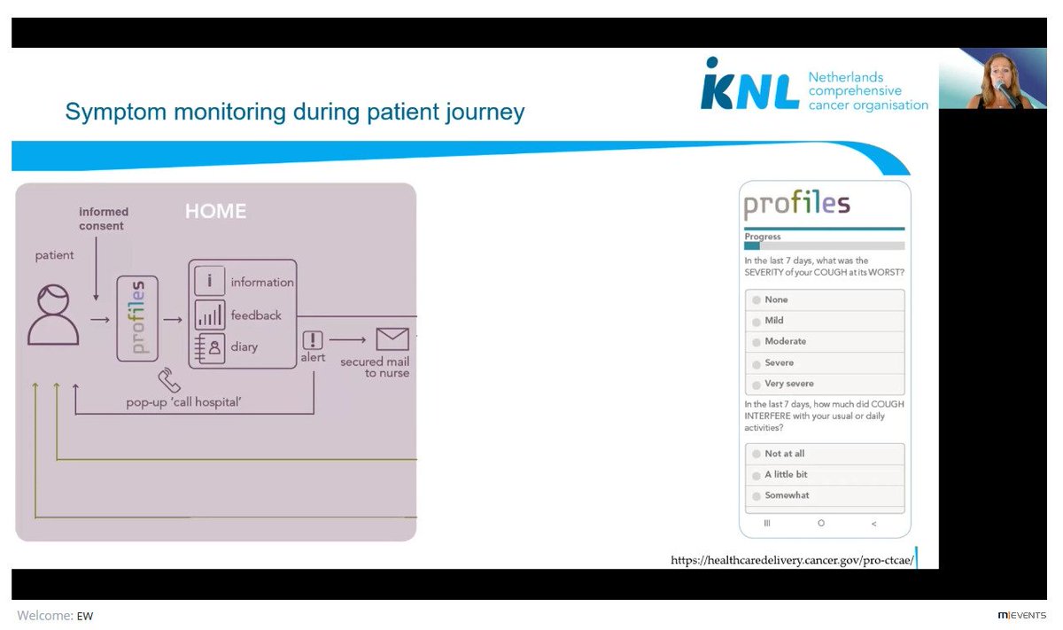 cancernurseEU's tweet photo. "Implementation of symptom monitoring apps takes more time upfront. When weekly competing the symptoms, you can see at glance where the problems are and support the patient" says @CorinavdHurk.

Use #EONS14 #ESMO21 #EONS14eHealth. https://t.co/pwcz2BKjyI