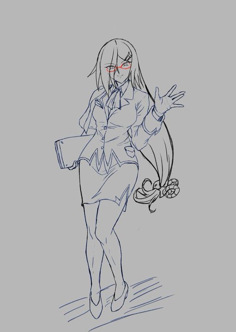 今日は投稿準備と今後の企画で必要なキャラのラフを描いてました。
戦闘要員じゃないキャラ結構楽しいかも。 