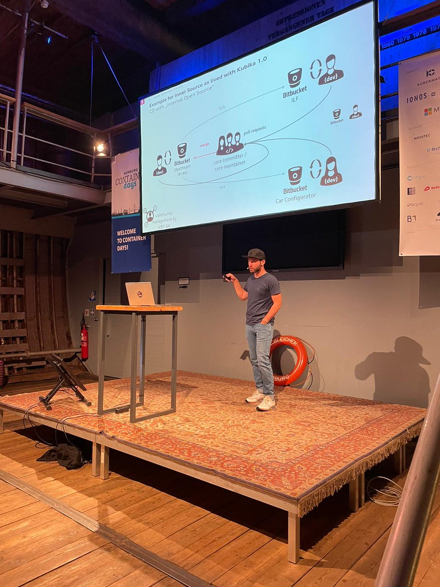 Talking about the #culture change, about how important it is to strengthen open source activities as employer and user. #kubernetes #container #security #enablement