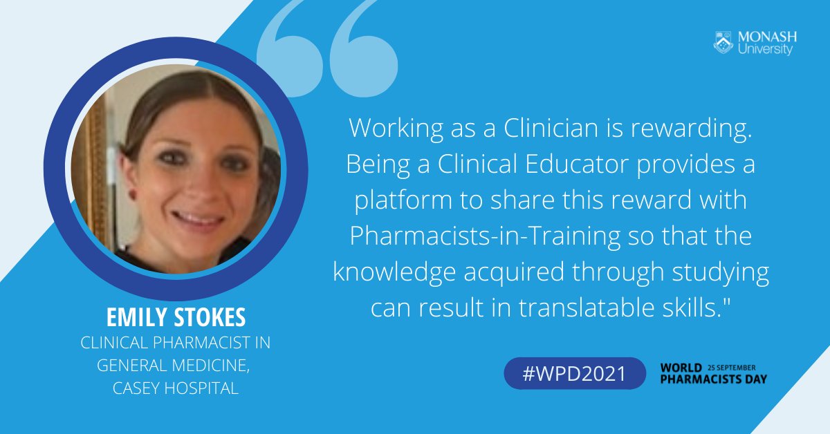 Monash Pharmacy & Pharmaceutical Sciences on Twitter "WPD2021 As a