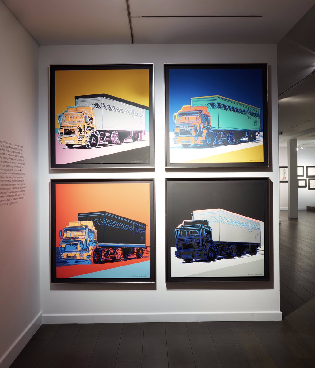#WarholUnseen 🚚 Warhol’s Truck series of 1985 was created as a commission from The Federal Association of German Public Transport to commemorate the Twentieth World Congress of the International Road Transportation Union. On view now💥 #andywarhol #exhibition #popart