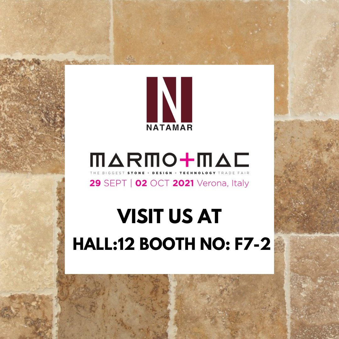 We look forward to seeing you at Marmomac in Verona.

#marmomac #marmomacc #marmomac2021 #marmomacfair2021 #marmomacplus #fair #exhibition #exhibitions #naturalstone #travertine #tile #marble #inspiration #design #exterior #exteriordesign #interiordesign #interior