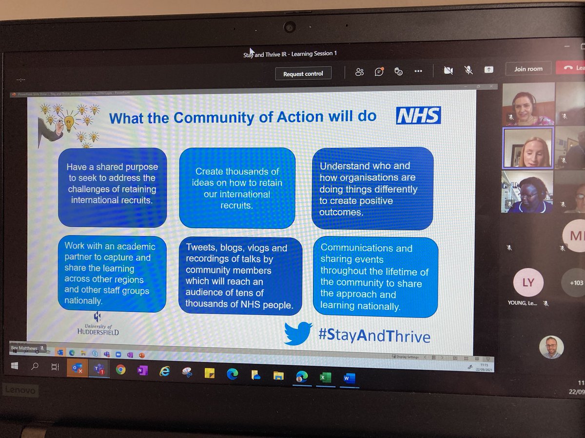 An amazing start to our first #StayAndThrive learning event <a href="/NHSSW/">NHS South West</a> <a href="/NHSNEY/">NHS North East & Yorkshire</a>. Over 110 people have come together to form our community. Looking forward to this essential work ⭐️⭐️⭐️⭐️⭐️