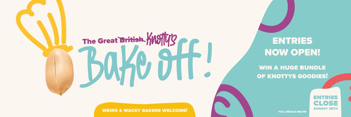 knottynutbutter's tweet photo. The winner bakes it all 👑

Do you have what it takes to become Knottys ultimate star baker? 🌟👨‍🍳

Get out that rolling pin, entries are now open to every man and his dog… (We’re not even joking we would seriously consider any pet that can bake) 🐶🍰 https://t.co/rllFhlxS5f