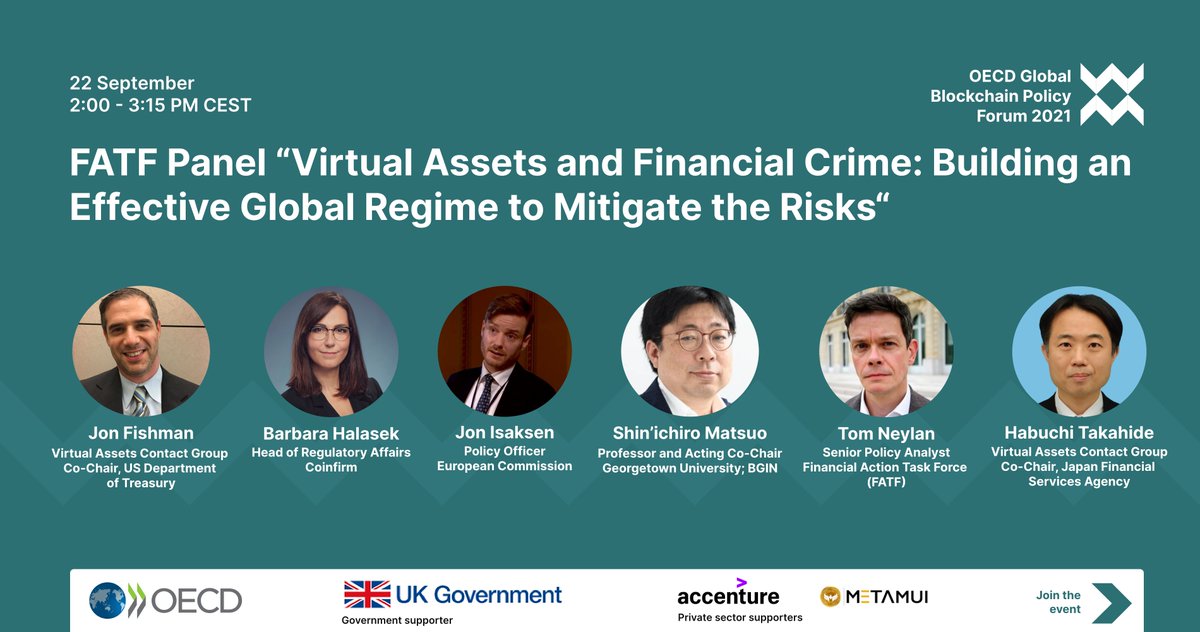 OECD_BizFin's tweet image. Money laundering and terrorist financing risks are on the rise 🖥️ Tune in to the #OECDBlockchain Forum at 🕑 2pm for the @FATFNews panel on building an effective global regime to mitigate the risks of #financial crime

👉 oecd-events.org/blockchain-pol…
