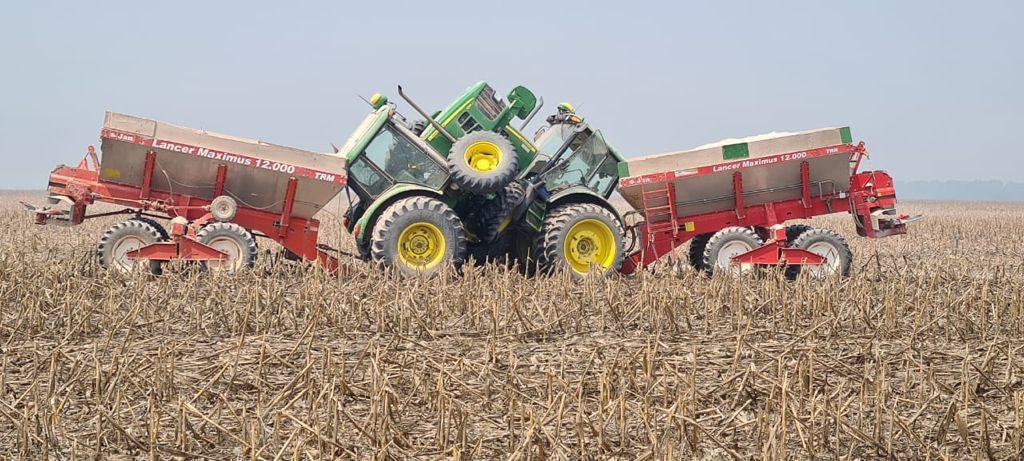 Worker "Ahhh yer boss, so I've totaled the tractor and spreader"
Boss  "shit, well the other spreader will need to finish the paddock"
Worker  "well actually........"