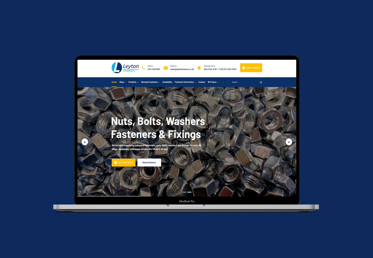 CtrlAltCreate3's tweet photo. New #WordPress #website designed for Leyton Fasteners ���️🔩. They supply #fasteners and fixings to clients across the UK and Europe. You can now order fasteners directly to your door via their website. Go and check them out: https://t.co/iIHUchwVO6 #Wirral #Chester #Liverpool https://t.co/0CmPJKqar1