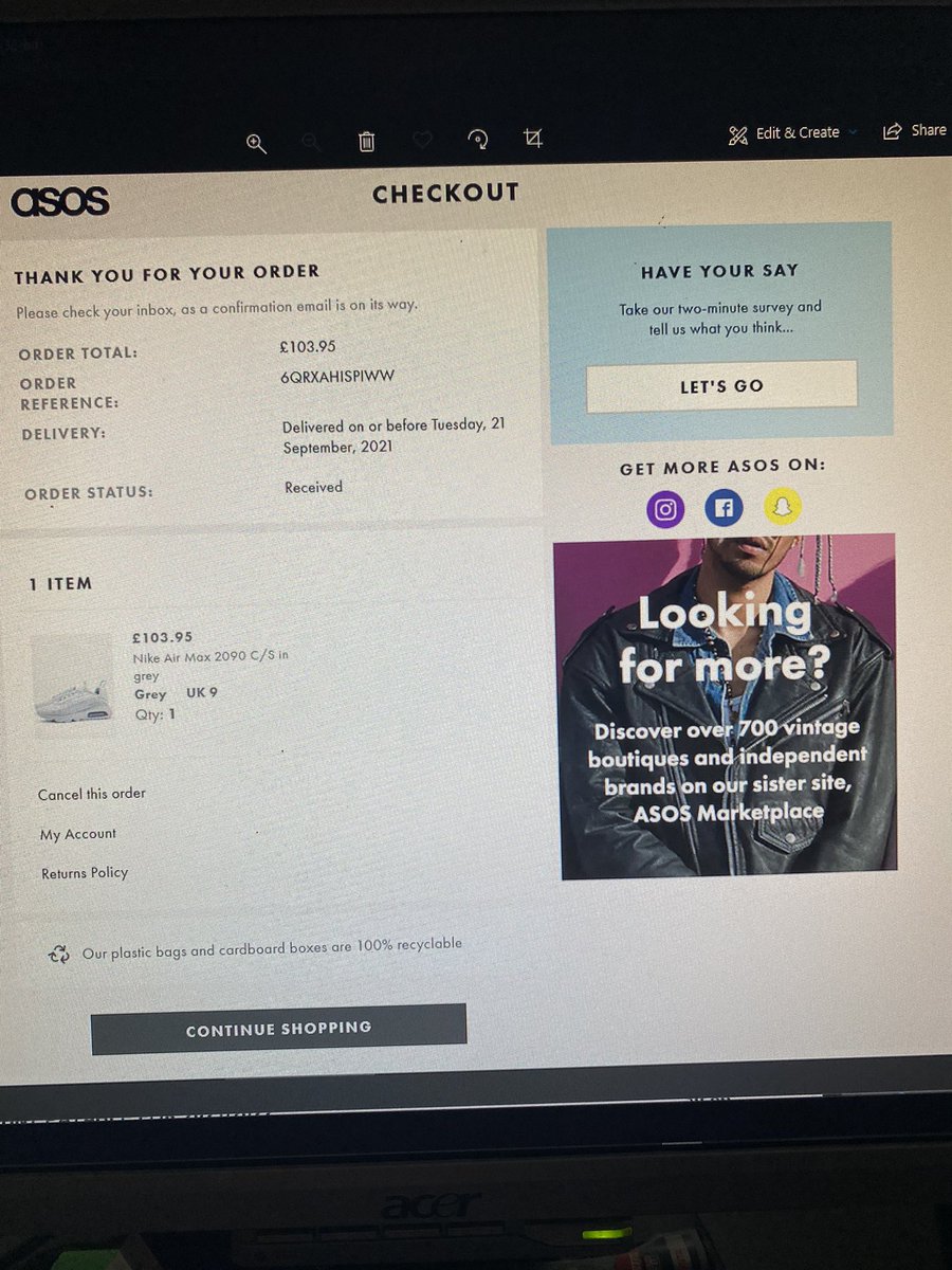 DerekJayBoyce's tweet photo. @ASOS where are my shoes?
Chat ref: 37159319 https://t.co/5YUxG0UGPk