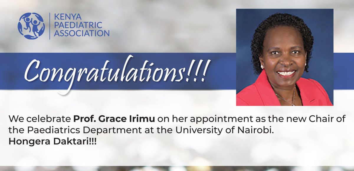 Kenyapaeds's tweet image. A big congratulations Prof. Irimu. Well in