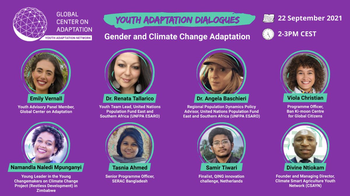 UNFPA_ESARO's tweet photo. In a few hours, the @GCAdaptation Youth Adaptation Dialogue on Gender and Climate Change Adaptation with @UNFPA_ESARO will be happening, 🕰  2-3PM CEST

Join us ⤵️

 ▶️ Livestream https://t.co/qa9ppcUsgV 

🔗 More https://t.co/5LMquaSC2X

#AdaptOurFuture #AdaptOurWorld #AdaptNow https://t.co/fcvkLQeQYJ