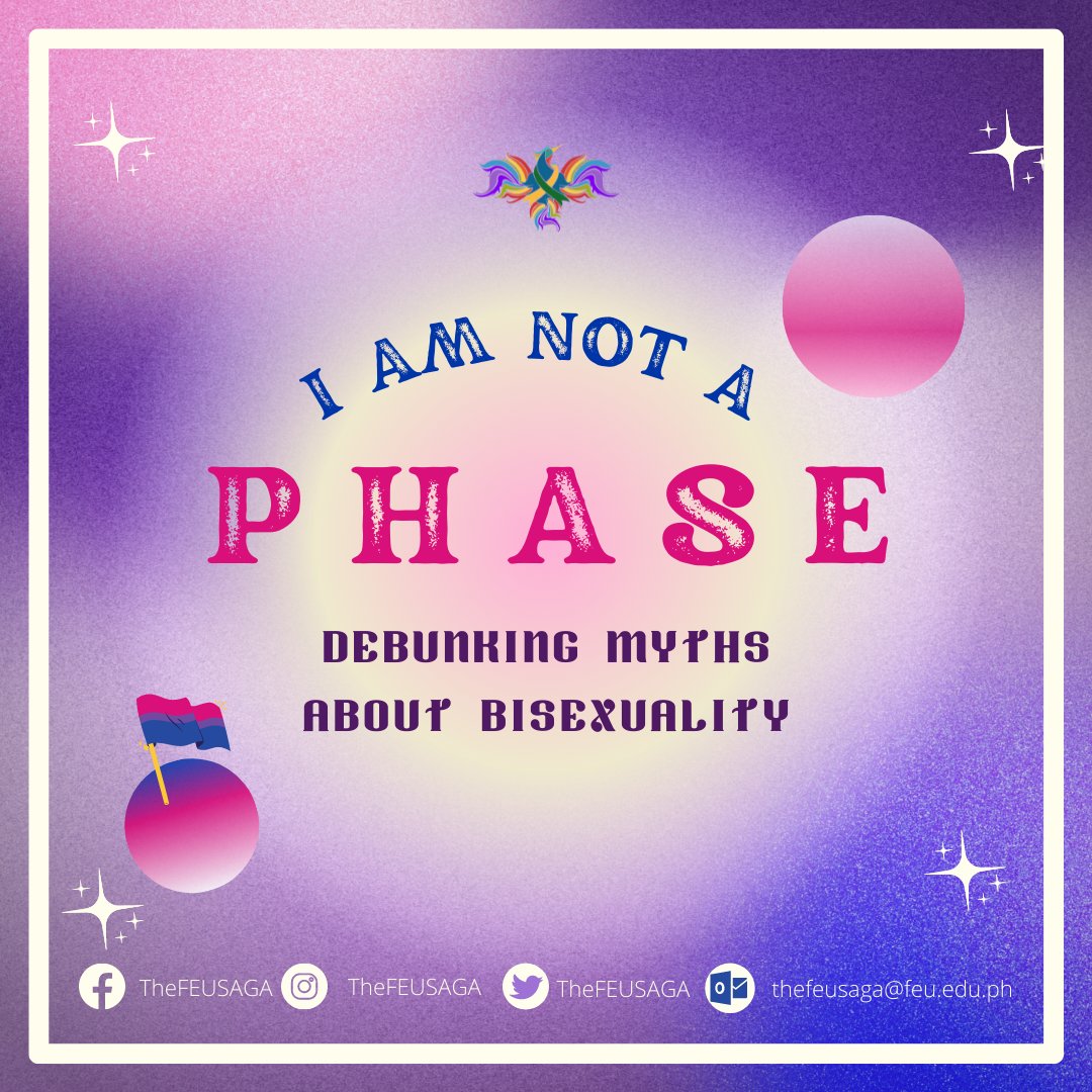 TheFEUSAGA's tweet photo. "I AM NOT A PHASE"
For the celebration of Bisexuality Awareness Week, we are here to squash every misconceptions and false perspectives about being bisexual. https://t.co/TZOnraMRGQ
