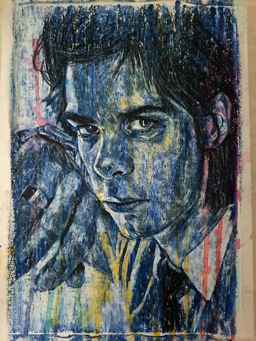 Happy birthday Nick Cave! 

This picture: Oil and ink on acrylic paper, 21cm x 30cm. 