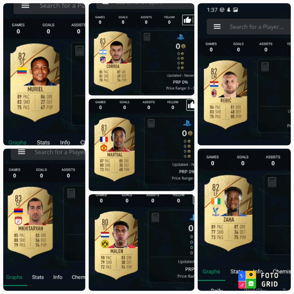 لعيبه تبني فريقك حولهم في #fifa22 وتوقع لأسعارهم

مورييل ~30k
زاها ~30k
كوريا ~30k
مارشيال ~20k
ريبيتش ~15k
مختاريان ~10k
مالين ~10k