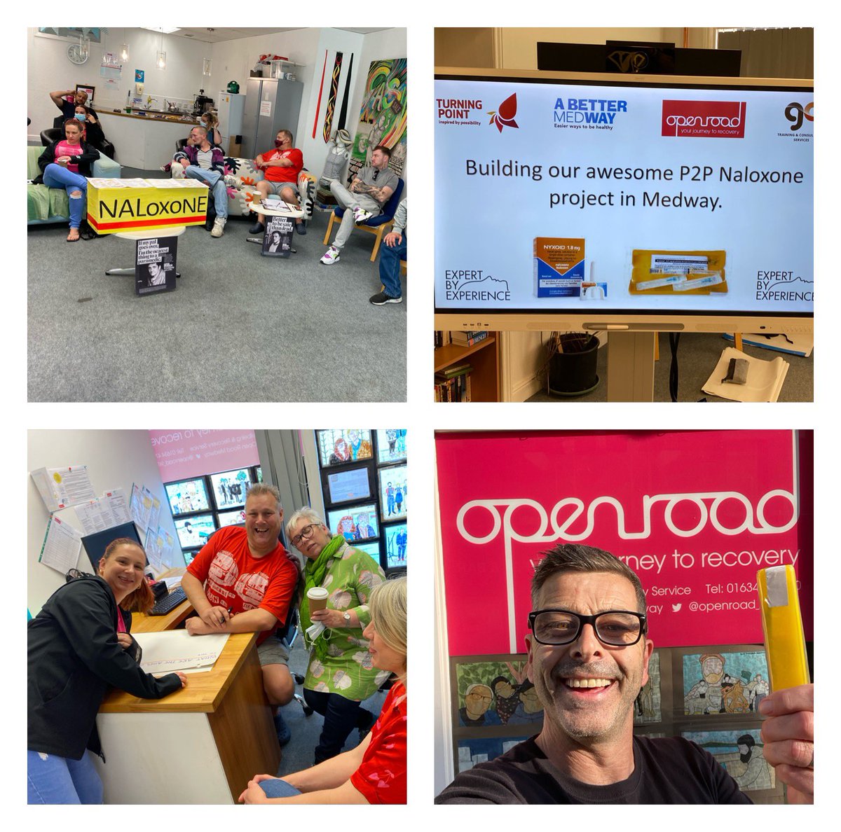 GBMC73's tweet photo. 🤓 What an awesome start to the day man ❤️ The #Medway #Naloxone #peers are totally on 🔥 

Massive thanks to @ABetterMedway #commissioner @StevefromMedway &amp; @OpenRoad_WR #exec #Anna for activity being involved today 🙏 

👉🏻 This is something really special for #Medway https://t.co/jEHh7i73N6