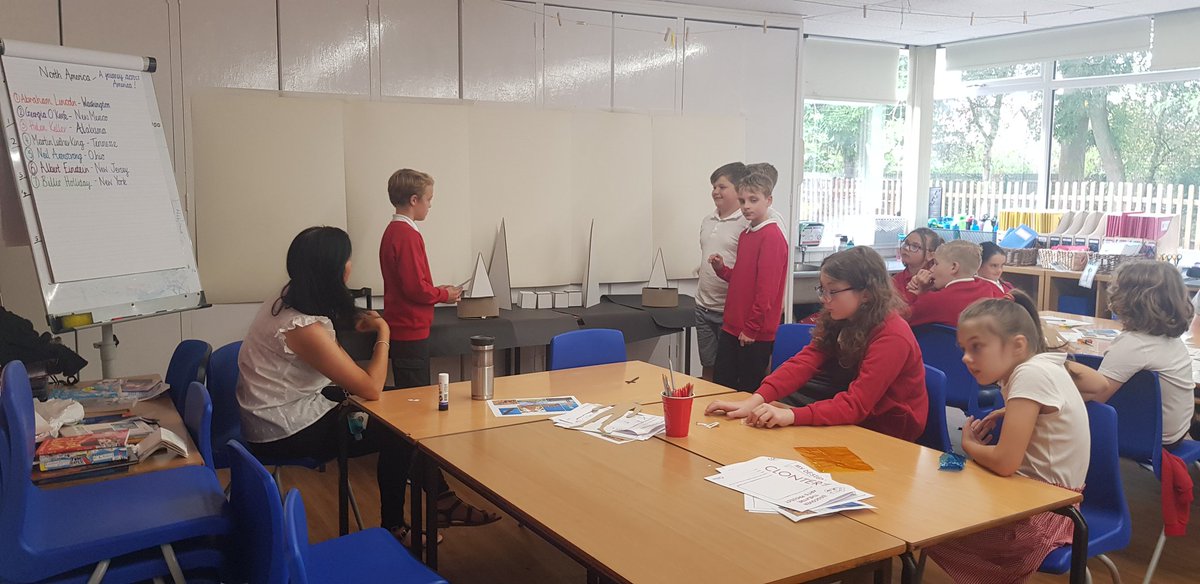 HMillSchool's tweet photo. Working on our set designs. Team 5 are explaining how they have set out the props on their stage #clonterworkshop #Clonter #theatrelightingandsetdesign https://t.co/PdQ5yn7M39