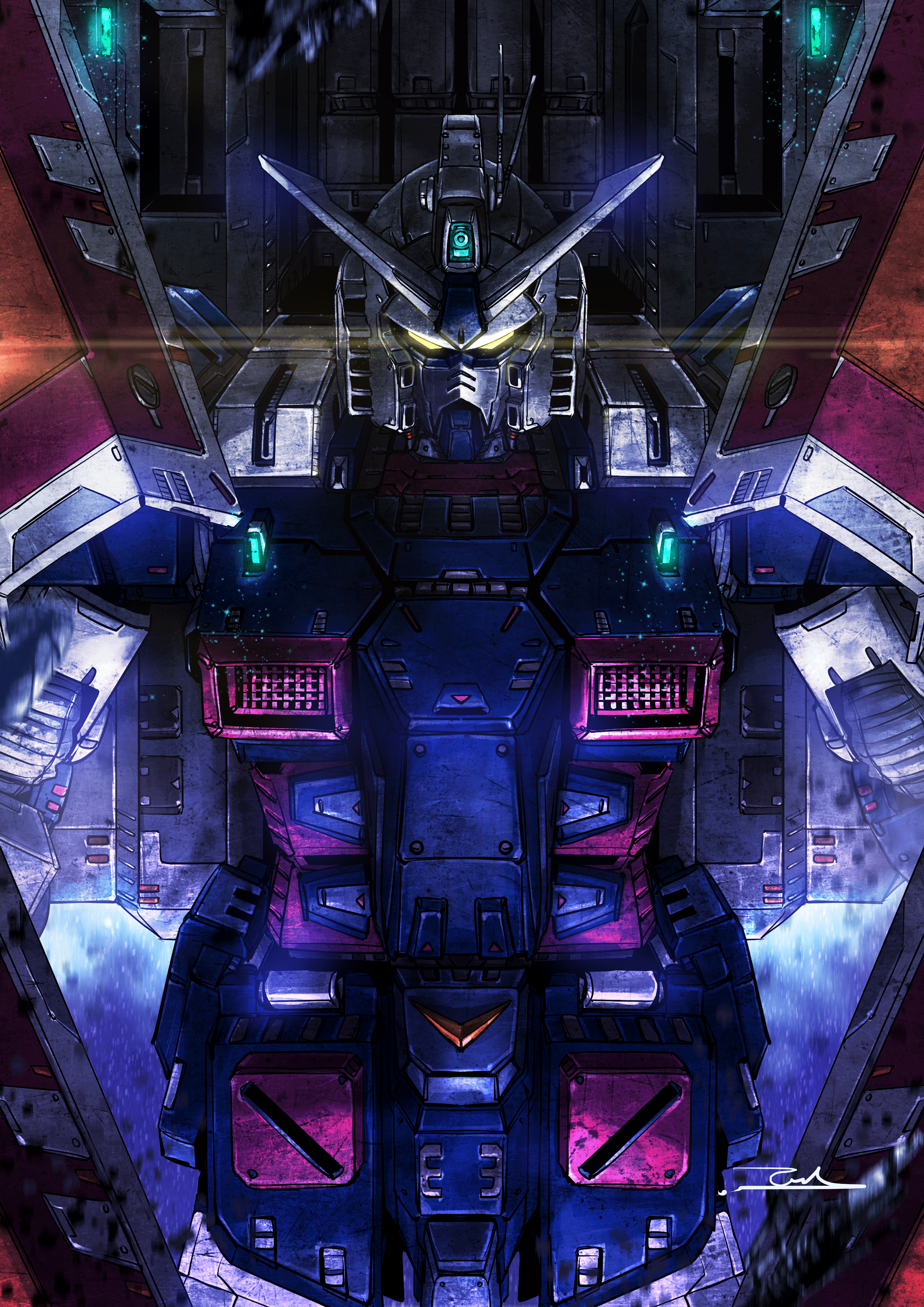 Taka F ガンダム 俺を夢中にさせてみろ Ver Illust イラスト サンダーボルト フルアーマー ガンダム バトオペ2 Gbo2 Exvs2xb Gundamfanart Thunderbolt Gundam T Co Cafcbujo Twitter