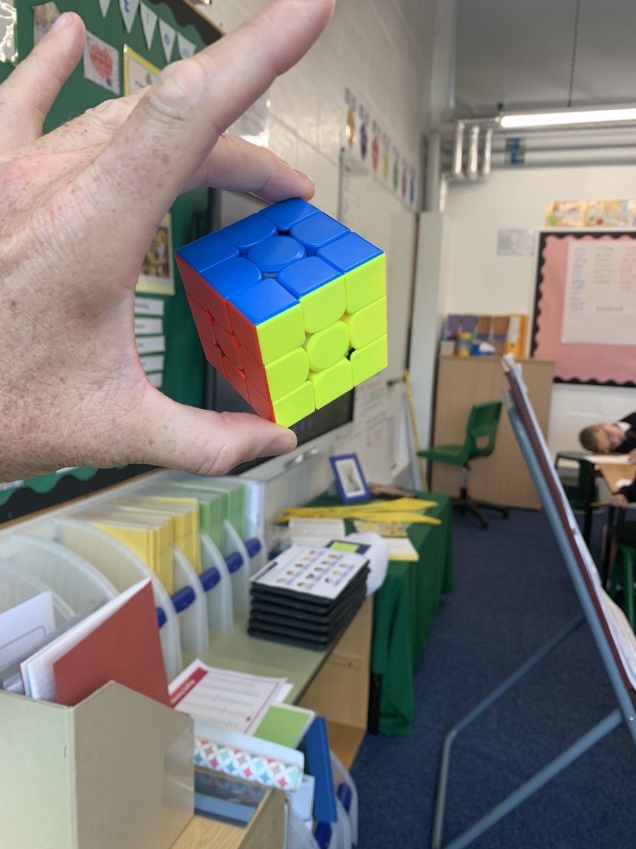 Before and after! Oscar completed his Rubik’s Cube in 50.51 seconds in front of his class mates! #talented