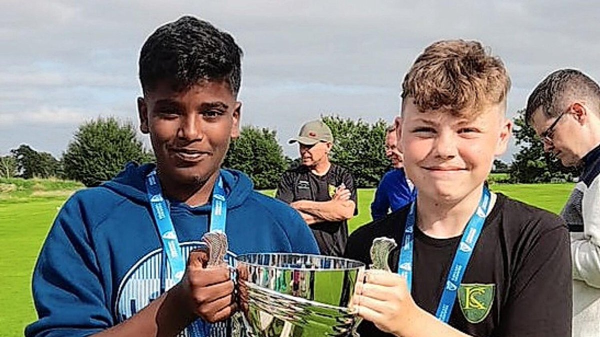 Congratulation to our DCC boys, Yash Adi &amp; Fionn Craik, two of the team from Knockharley Cricket Club who won the Leinster League u-15 trophy. The team remained undefeated throughout their campaign, wrapping up the title in fine style at Knockharley's home ground. 🎉🎉👏👏
