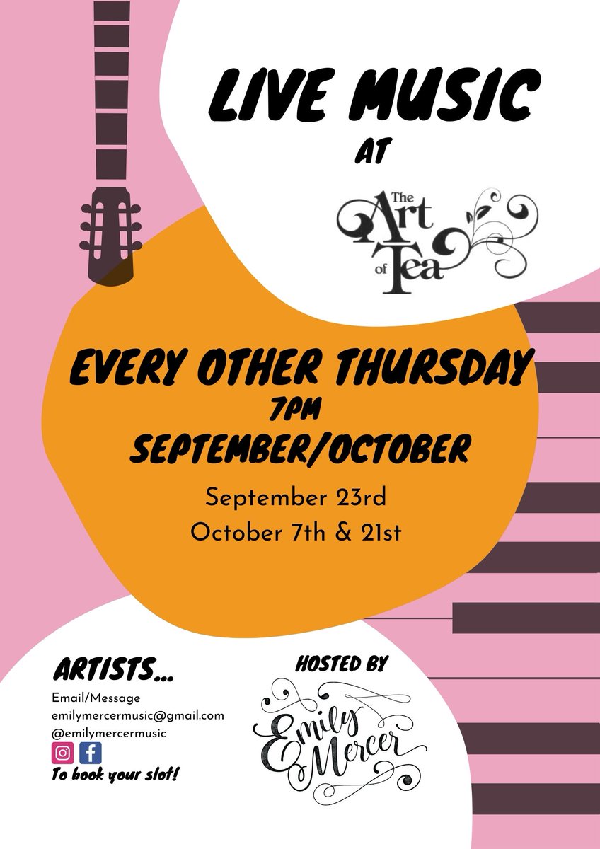 Tomorrow night! Come down to <a href="/ArtOfTeaUK/">The Art of Tea</a> to catch sets from myself, @paulsilkywhite <a href="/ChrisTavener/">Chris Tavener</a> <a href="/HeidiDewhirst/">Heidi Dewhirst</a> and a load of other amazing musicians who I can't find on twitter!