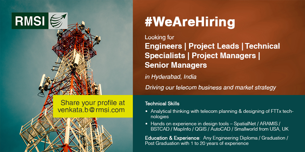 #WeAreHiring #RMSICareers