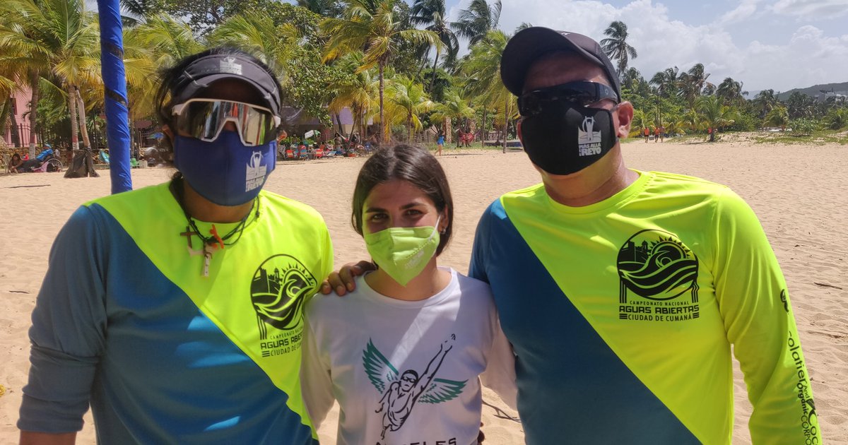 AngelsOpenWater's tweet photo. #Team #Angeles #OpenWater #AfricaBarrios #LusbenRodriguez #IvanoskyMarichal #JavierGomez #Morales #Hernandez #SimonGomez #AdrianaLoza @andresraulpaezp Presentes #Cumana #Campeonato Nac #AguasAbiertas en #Cumana 3 K org @fundacion_MAR @antonionatacion - @LiderEsDeporte https://t.co/Ejq287vgXT