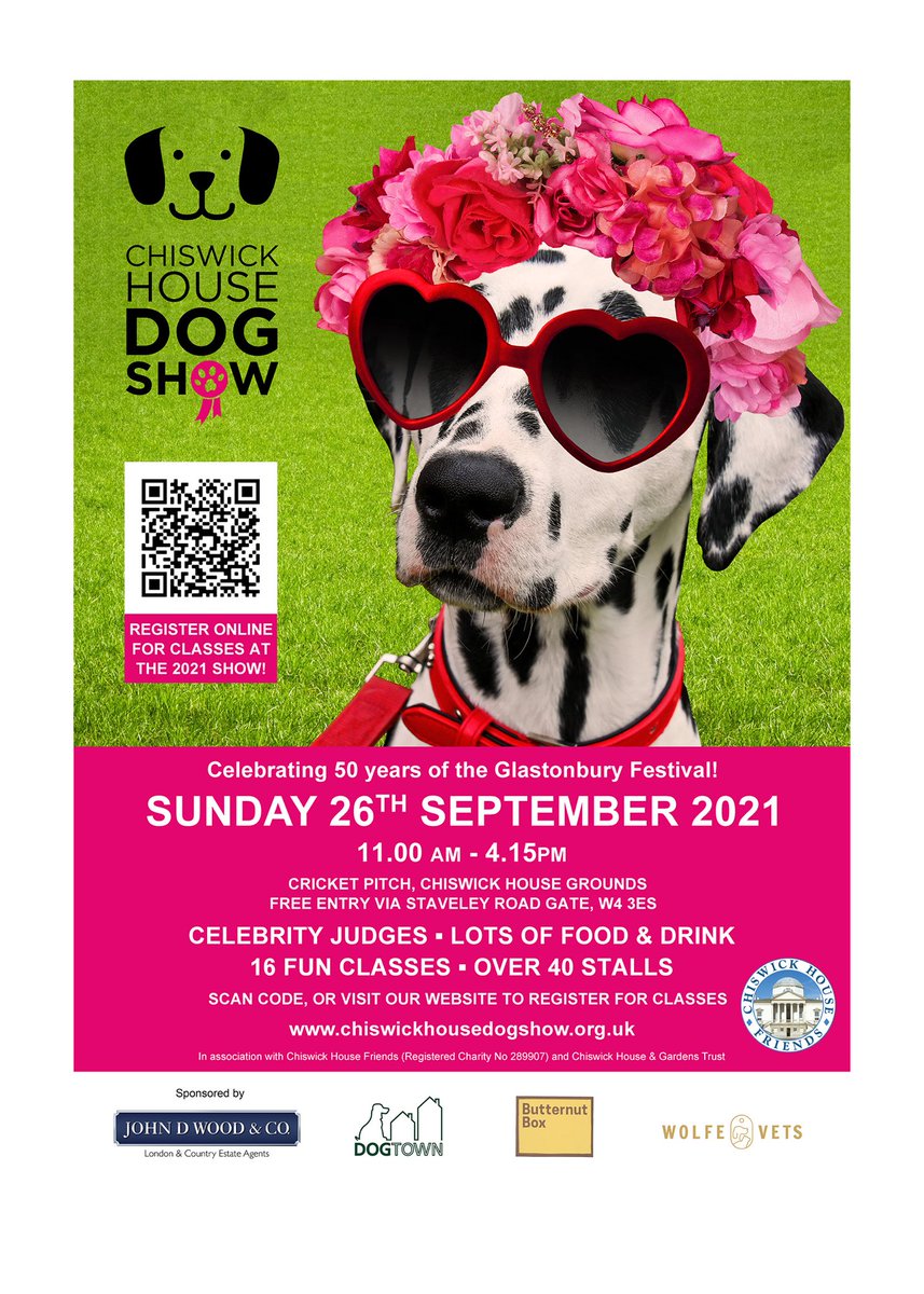 Sunday’s F🐶N day @Chiswick_House !!! Only 4 sleeps to go!! FREE ENTRY! 11am - 4:15pm on the Cricket Pitch #chiswickhousedogshow #welovechiswickhouse #jointhepack