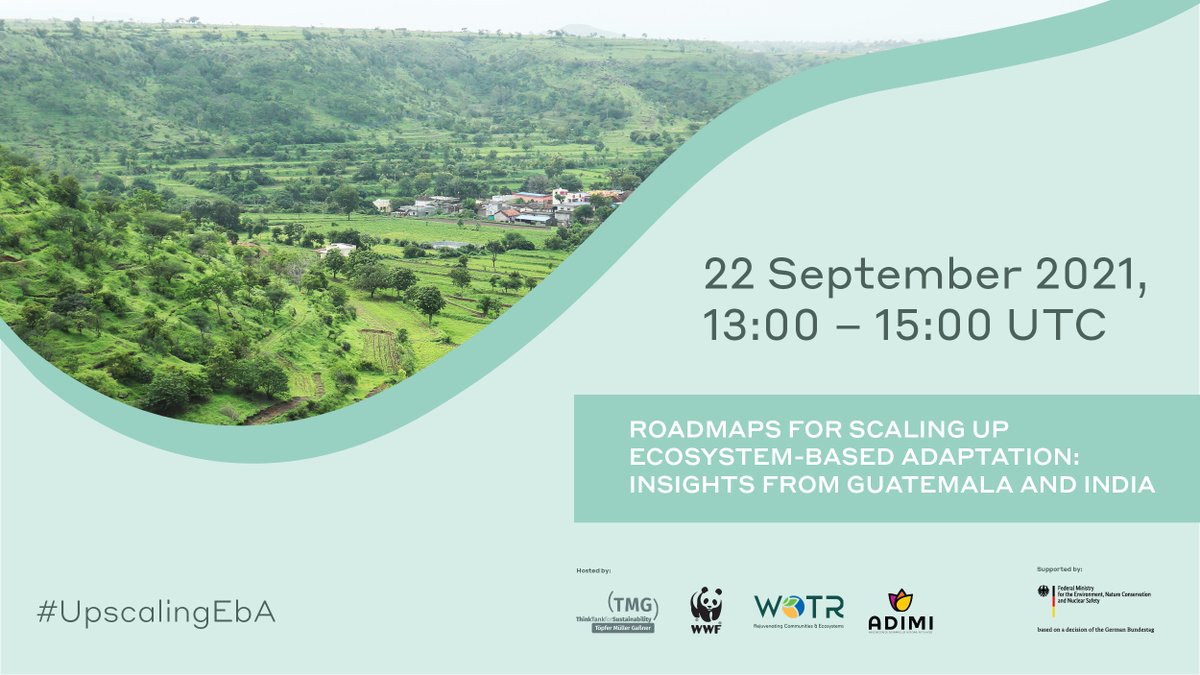 AmandaNamayi's tweet image. I am looking forward to participating in @TMG_think&apos;s event on #EcosystembasedAdaptation. This time round, the focus is not on Africa but on Guatemala and India. Time to learn a new perspective!
Join me here: bit.ly/3zw1RBt

 #UpscalingEbA #ClimateAction