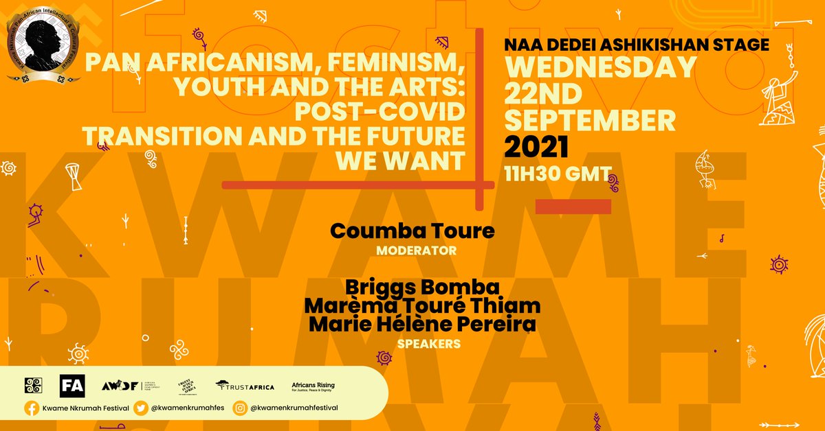 TrustAfrica (@trustafrica) on Twitter photo Excited 4 the Pan Africanism, Feminism, Youth & the Arts: Post-COVID Transition & The Future We Want Session @ the #KwameNkrumahFestival featuring our Board Chair @coumbaToure as moderator & our Programs Director @briggsbomba as panelist w/ <a href="/neneperei/">Marie Helene Pereira</a> & Marema Touré Thiam Excited 4 the Pan Africanism, Feminism, Youth & the Arts: Post-COVID Transition & The Future We Want Session @ the #KwameNkrumahFestival featuring our Board Chair @coumbaToure as moderator & our Programs Director @briggsbomba as panelist w/ <a href="/neneperei/">Marie Helene Pereira</a> & Marema Touré Thiam