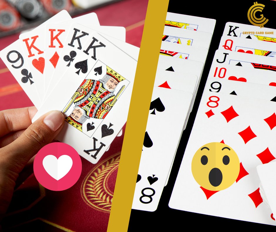 CryptoCardGame1's tweet photo. Which game do you like more? 🤔

.
.
.
.
.

Thousand (❤️) or Solitaire (😲) ?

#cryptocardgame #card #cryptocurrency https://t.co/7eAM9OJSvC