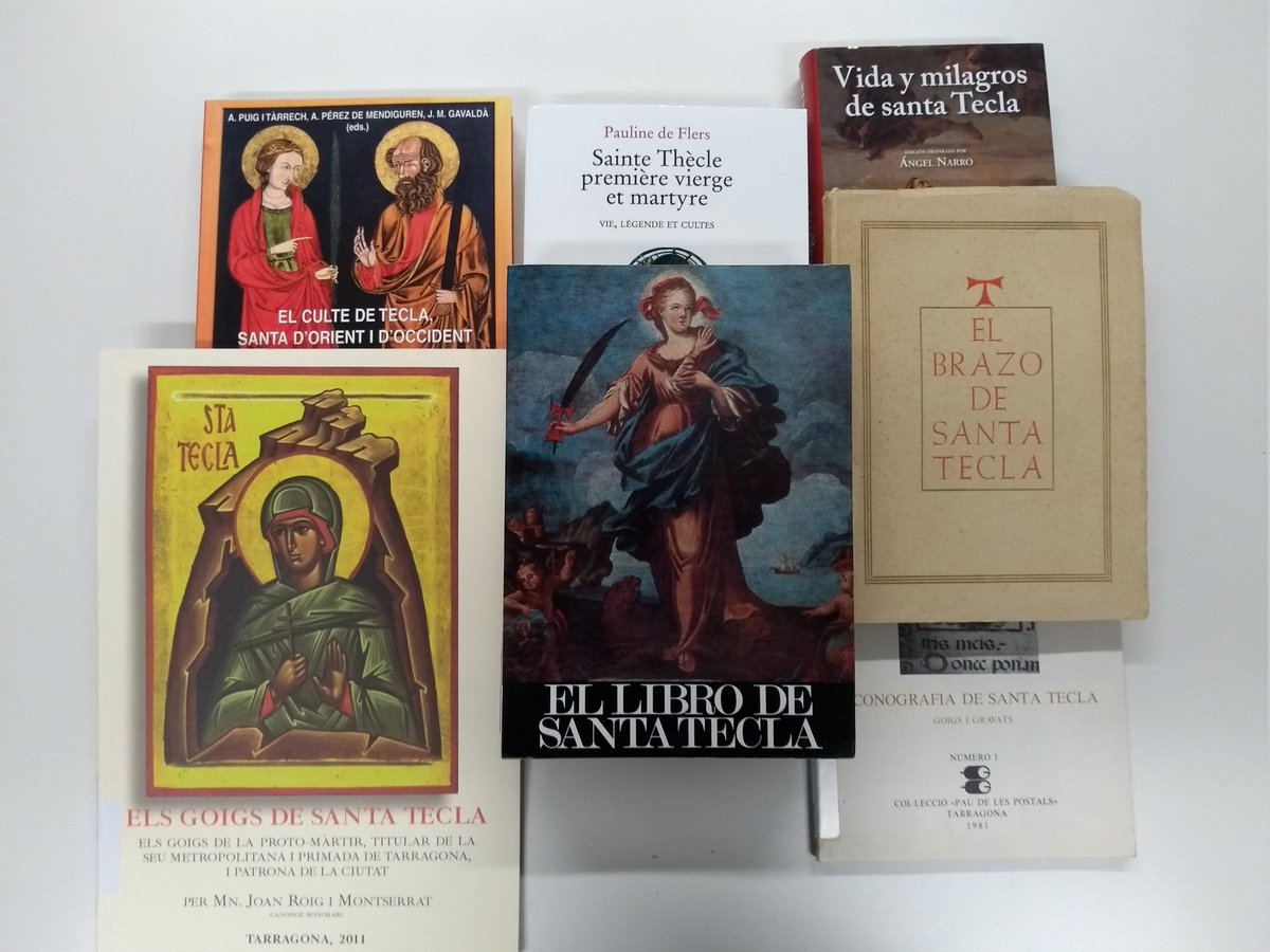 Bib_SeminariTgn's tweet photo. Bona Santa Tecla a tothom! Ara que celebrem els 700 anys, us deixem un petit recull de llibres per tots aquells que vulgueu aprofundir en la seva tradició a la ciutat! https://t.co/qO77MzDwRT