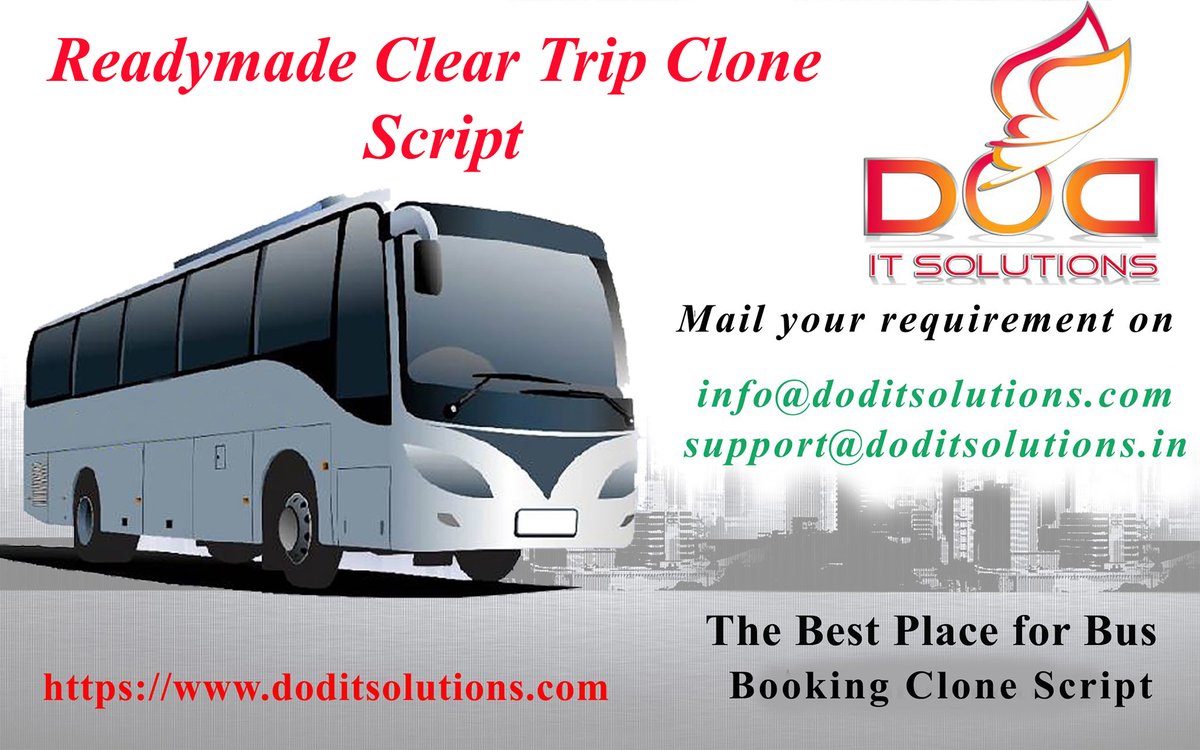 Dod_itSolutions's tweet image. #ClearTripCloneScript , #ClearTripClone , #OnlineBusBookingScript , #OnlineBusBookingsystem , #BusBookingCloneApps , #ReadymadeCloneScript
Email: support@doditsolutions.in, info@doditsolutions.com
For More: doditsolutions.com/clear-trip-clo…