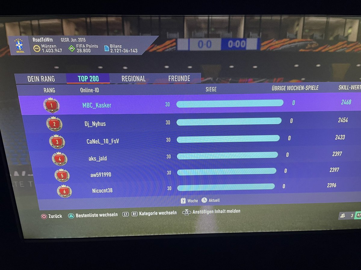 Platz 1 der Welt nochmal zum Abschluss von Fifa21🥵

Hab jetzt übrigens einen Insta Account gerne abchecken und ein Follow dalassen werde da in Zukunft sehr aktiv sein🤝
instagram.com/kaskerttv/